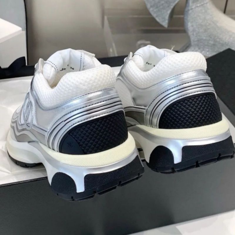 Designer shoes Thick soled Casual shoes women platform lace-up Travel leather 100% cowhide fashion lady Letters Flat Running Trainers men gym sneakers size 35-42 - 5 of 8