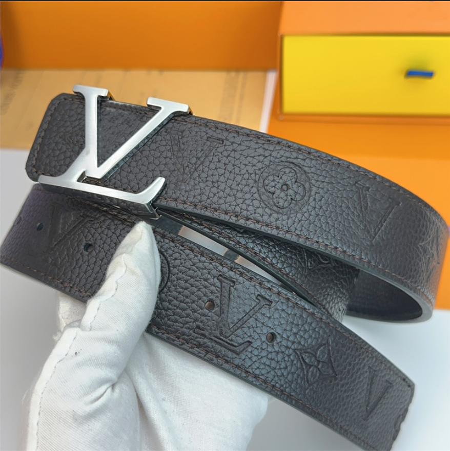 Luxury belt men designers for belts fashion business daily belt wholesale mens waistband womens metal letter buckle reversible with box - 1 of 8