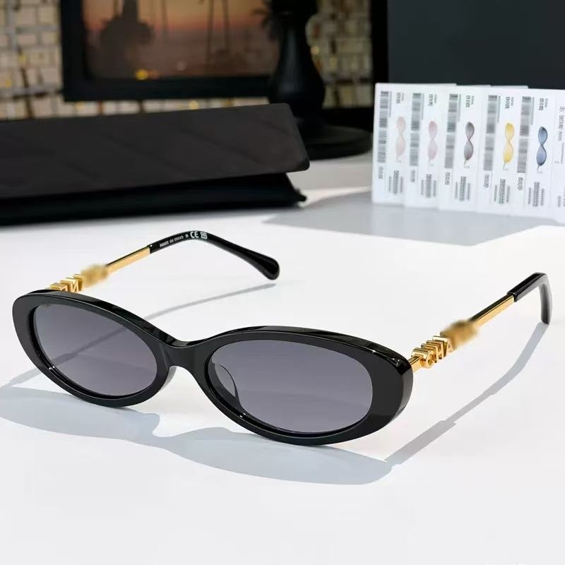 Luxury designer Cat Eye Oval sunglasses for women Exquisite Travel trend men gift Plano glasses Beach shading UV protection polarized with box nice - 4 of 7