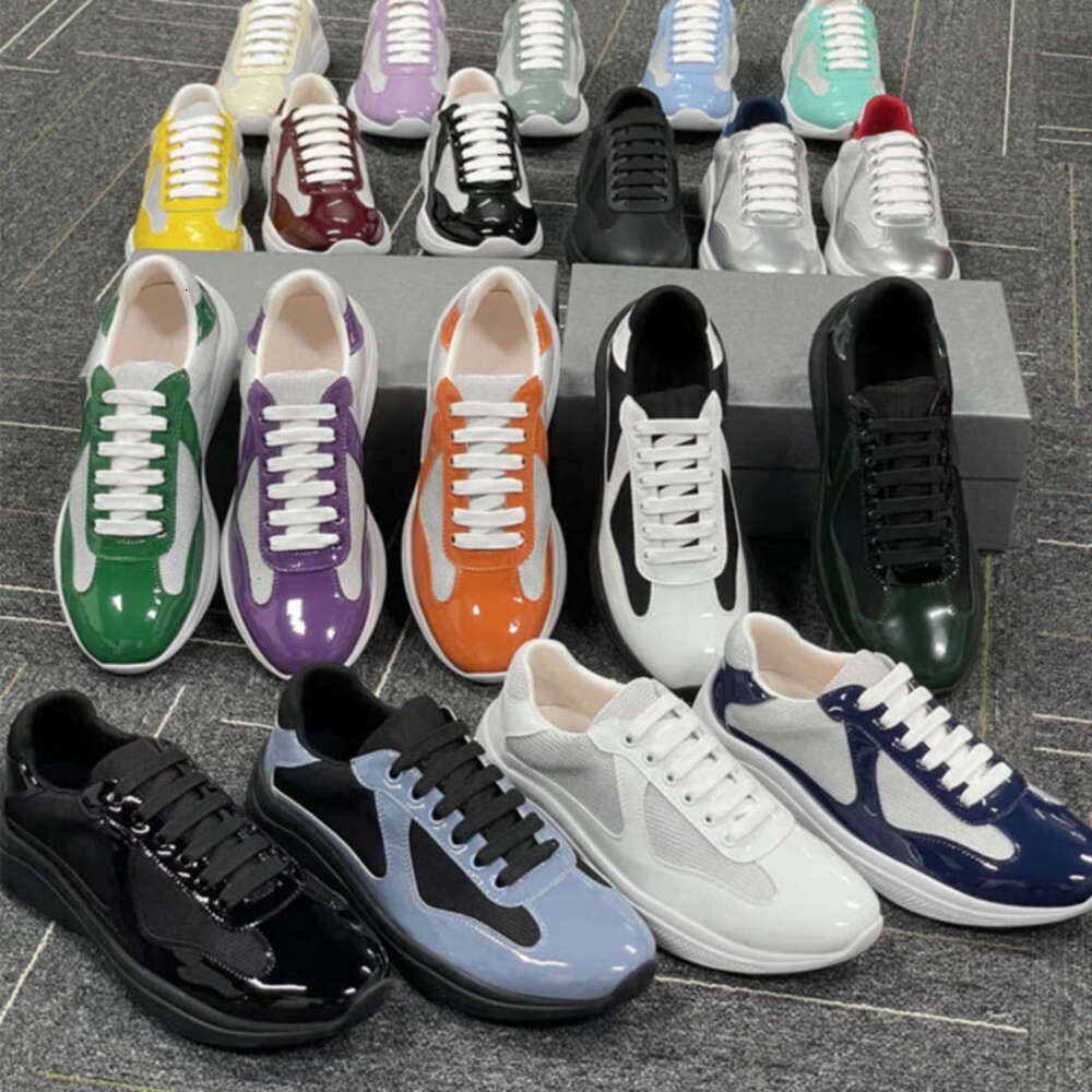 Designer Men Women Sneakers Americas Cup Xl Trainers Leather Lace-up Casual Shoes Outdoor Runner Sport Shoes 36-47 Big Size 53 - 2 of 9