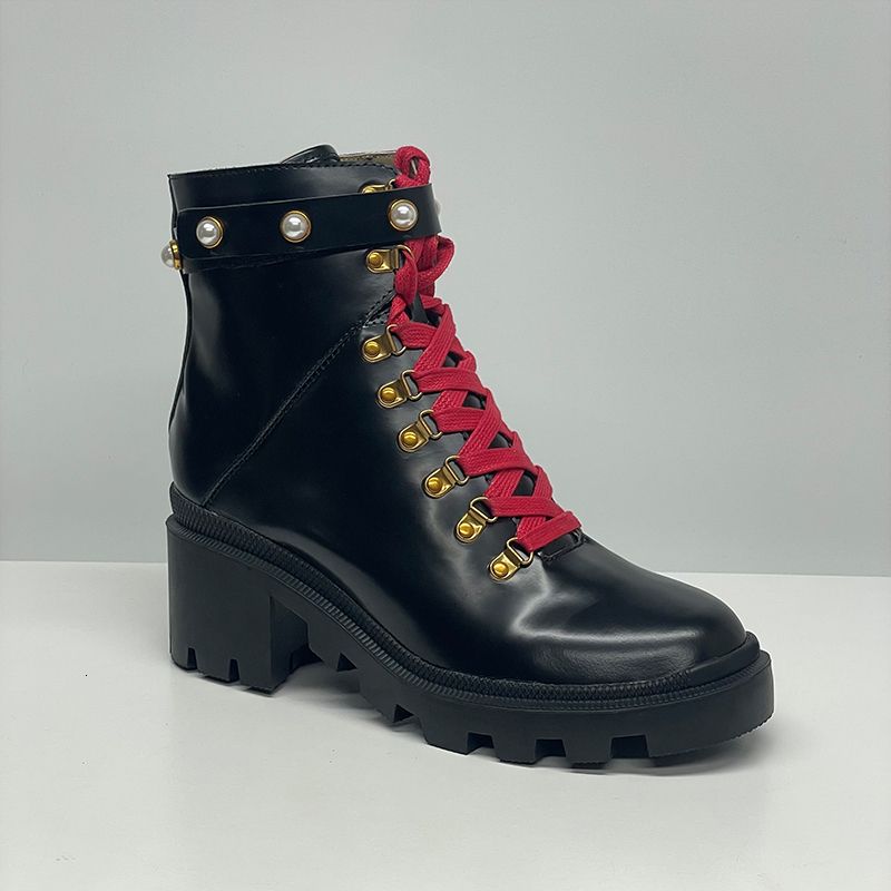 Suede Star Trail Boots Designer Women Boots Leather High Heels Winter Martin Boot Womens Ankle Booties Vintage Style 013 - 7 of 8