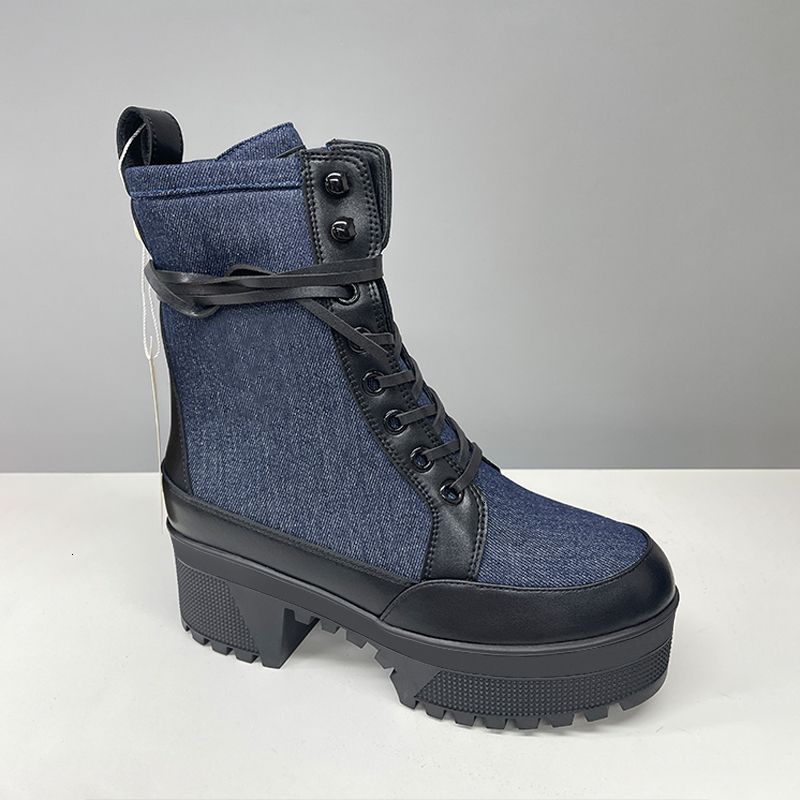 Suede Star Trail Boots Designer Women Boots Leather High Heels Winter Martin Boot Womens Ankle Booties Vintage Style 013 - 4 of 8
