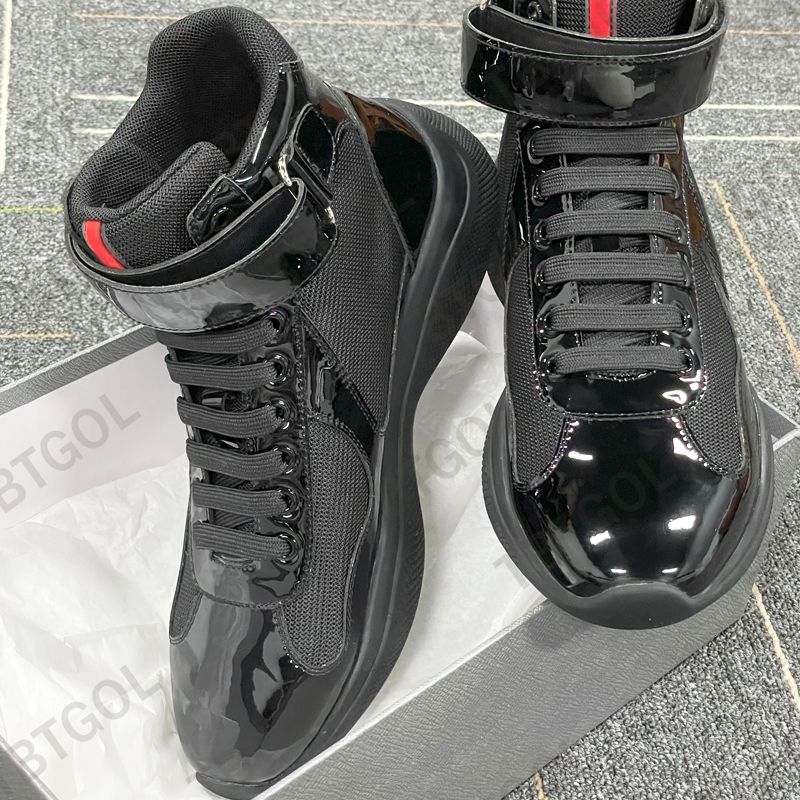Big Size EU49 Men Boots America Cup Sneakers Designer Boot High Top Casual Shoes Patent Leather Women Booties Mesh Runner Trainers Outdoor Training Shoes 53 - 9 of 9