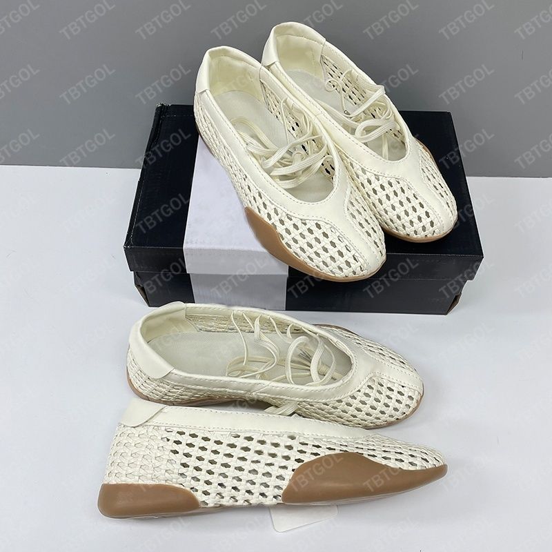 Women Ballerina New Taekwondo Mei Ballet Shoes Designer Sneakers Lace Up Soft Ballet Flats Mary Jane Flat Strape Leather Travel Daily Trainers 1161 - 2 of 8
