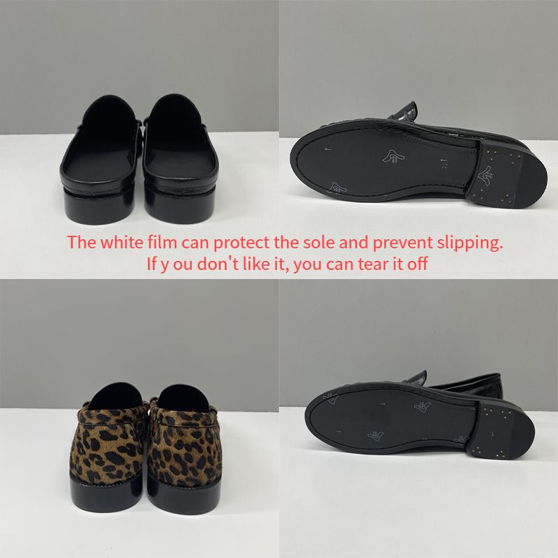 Top Quality Ruched Penny Loafers Le Loafers Backless Mules Designer Men Women Creased Real Leather Suede Slip On Flat Dress Shoe Classic Daily Street Shoe Size EU35-47 - 8 of 9