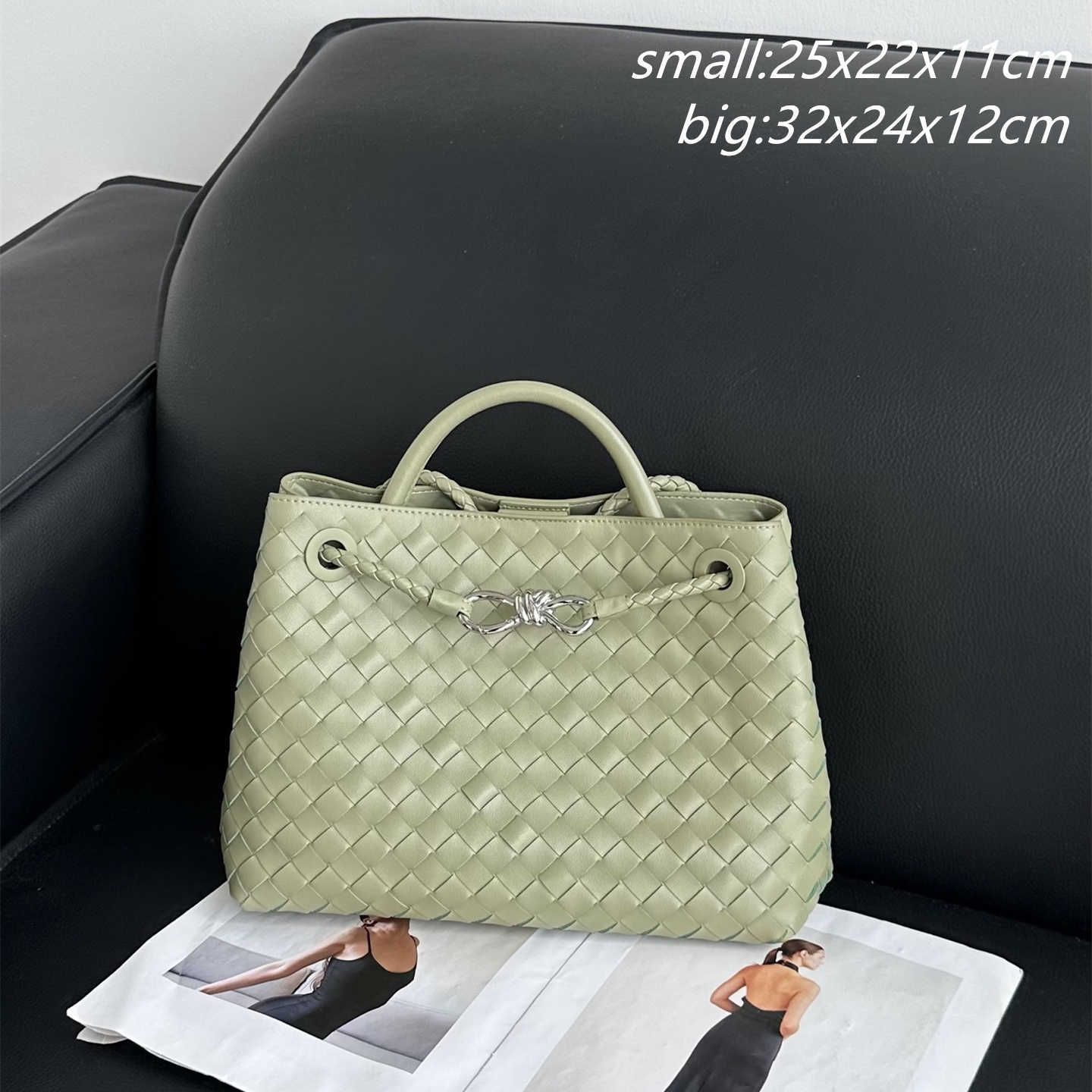 designer bag lady bag large capacity tote bag luxury bag Shoulder Bags Designer bottegavenetas bag andiamo silver buckle New Suede Metal Buckle Medium Hobo Trendy - 3 of 6