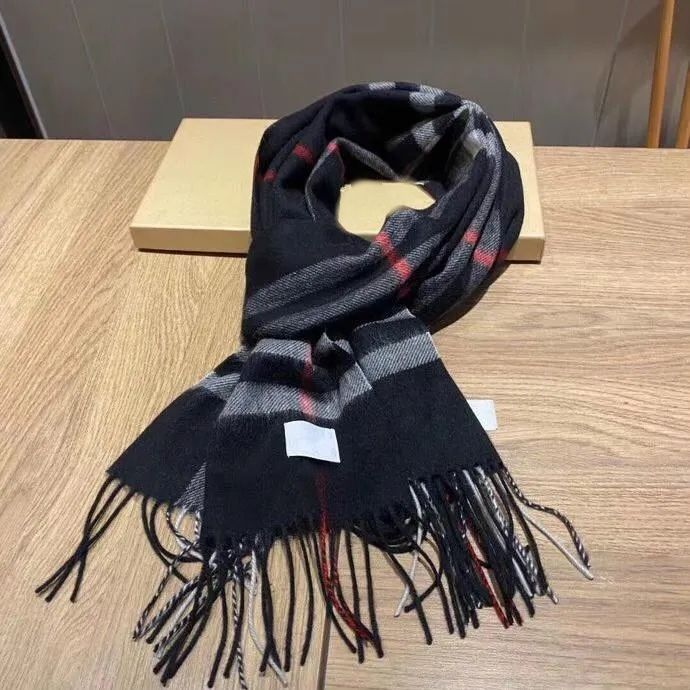 2026 Classic Plaid Women Man Designer Scarf 100% Cashmere Scarves For Winter Warm Womens and mens Long Wraps Size 180x30cm - 4 of 7