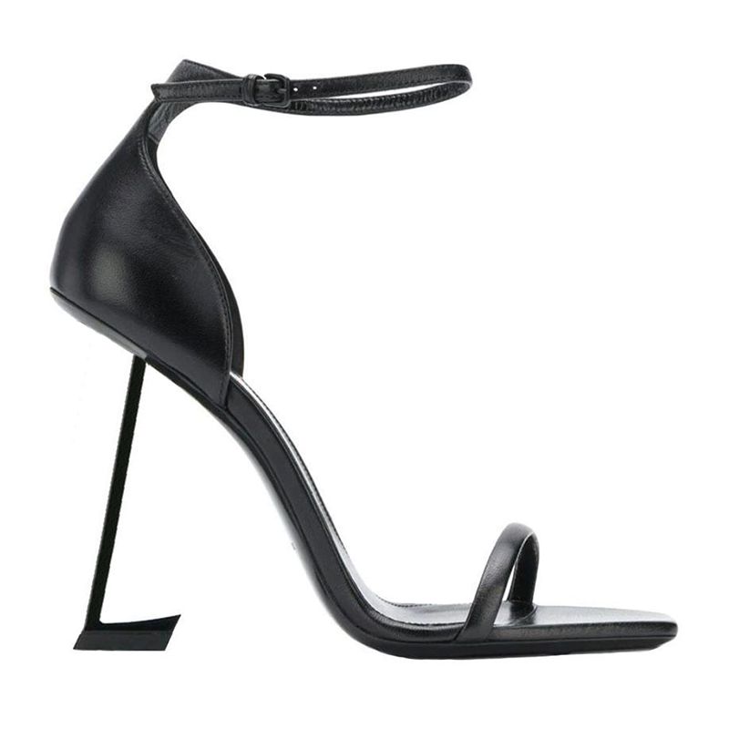 with box designer dress shoes Patent Leather Ankle Strap High Heels popular Sandals for Women Square Open Toe comfort Party Wedding Stiletto gold white - 6 of 9