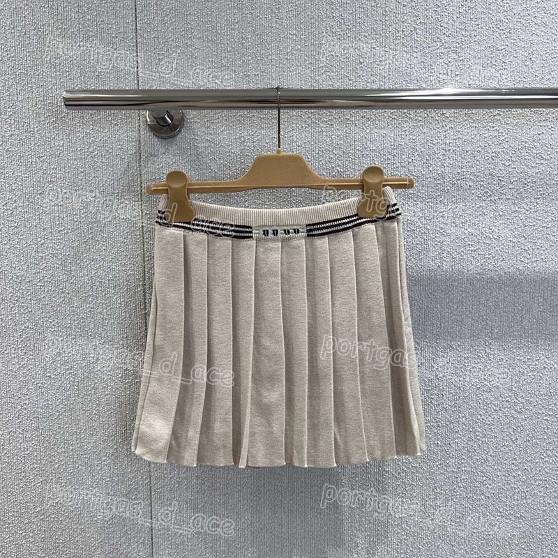 Luxury Letters Knits Polos Tops For Women Designer Pleated Mini Skirt Summer Knitted Tennis Sporty Jumpers Sexy Y2k Crop Slim Fit Tank Vest - 8 of 8