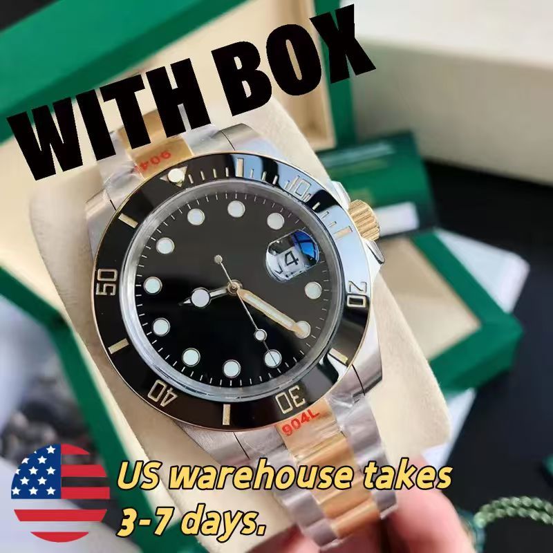 watch mens automatic mechanical ceramics watches 40mm full stainless steel Gliding clasp wristwatches sapphire super luminous - 2 of 9