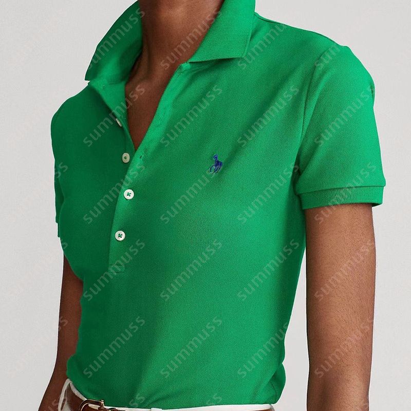 S-2XL Womens Designer Polo Shirts For Ladies Colorful Classic Embroidery T Shirts Luxury Polo Tees Summer 5 Button Tee Shirts - 5 of 6