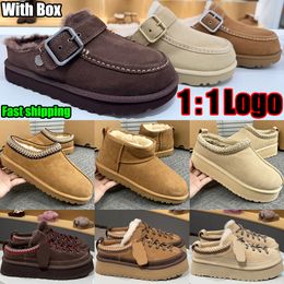 Designer Shoe Goldenstar Evelina Clog Slippers Women Men Tasman Slides Bailey Bow Tazz Boots Suede Furry Lined Buckle Strap Fall Driftwood Chestnut Sand Winter Shoe - dupehive