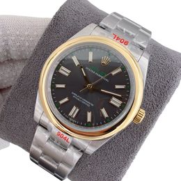 U1 Rolex Oyster Perpetual 100TH Automatic Stainless Steel Watch Bezel Men's Watch Sapphire Glass Case New Black Case - dupehive