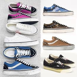 Luxury Pearlized Canvas Shoes New Sneakers For Men Women Pearl Trainers Vintage Sports Casual Shoes Lace Up Walking Shoe 1083 - dupehive