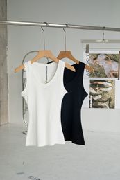 Designer tank top women tanks camis anagram-embroidered cotton-blend tank tops designer vest ladies solid vintage t shirt femme mens tanktop asian size s-xl - dupehive