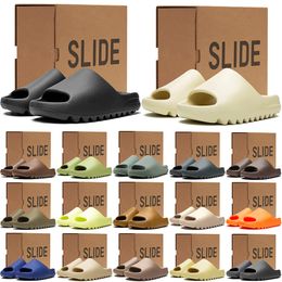 With Box Designer slippers sliders for men women sandals slide mens womens slides outdoor comfortable slipper non-slip flip flops black sand blue - dupehive