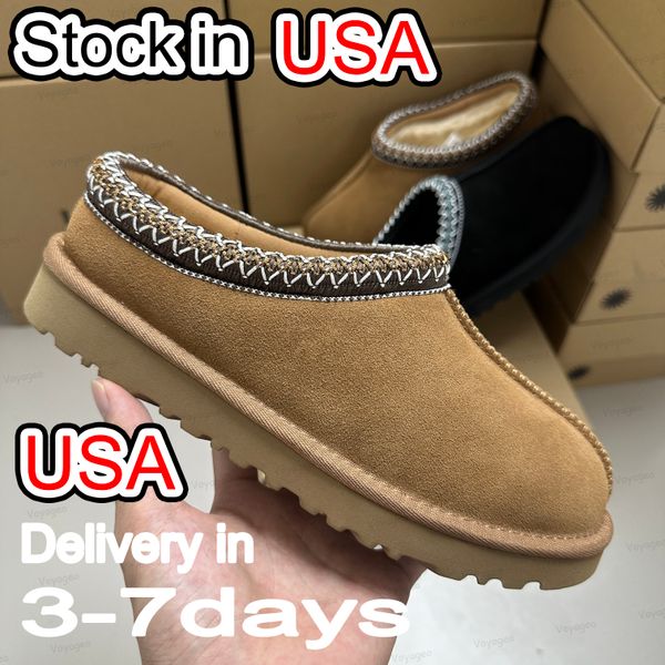 Tasman Slippers Designer Men Women Tazz Mustard Seed Chestnut Sand Fur Slides Sheepskin Classic Ultra Mini Platform Boot Winter Slip-on Shoes Suede Evelina Clog 35-47 - Shoes & Accessories - dupehive