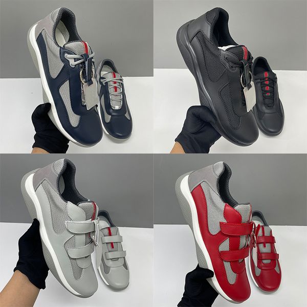 Top Quality EU36-49 Americas Cups Sneakers Designer Men Women Patent Leather Mesh Lace Up Sport Casual Trainers Breathable Comfort Casual Shoes 53 527 447 - Shoes & Accessories - dupehive