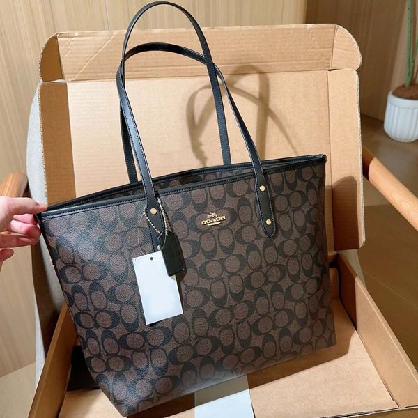 Tote Bag Designer Bag Women's Fashion Classic Shoulder Bag Luxury Handbags Flower Letter Large Capacity Leather Totes Commuting Shopping Bag Casual Tote 01 - Bags, Luggage & Accessories - dupehive