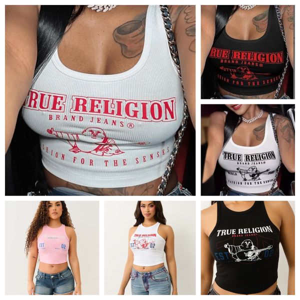 Designer Women's Tanks European American Street Fashion Letter Printed Pit Vest Summer Women Casual Y2k Cropped Tank Tops Tees - Apparel - dupehive