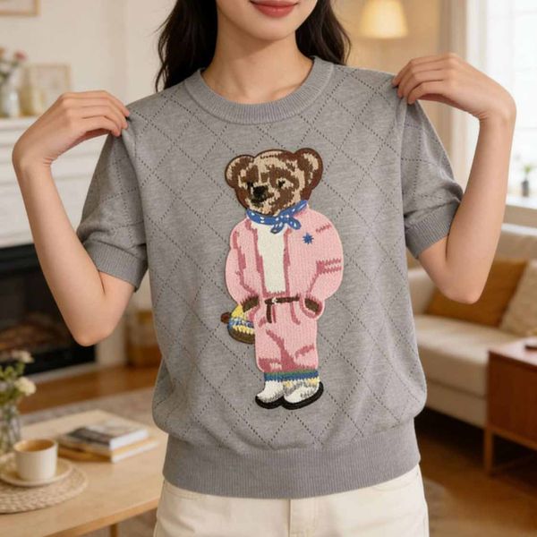 39 Styles Womens Designer Bear T Shirt Luxury Knit Tshirts Short Sleeve Summer Clothes Women Casual Fashion Tops Tee Shirts S-XL - Apparel - dupehive