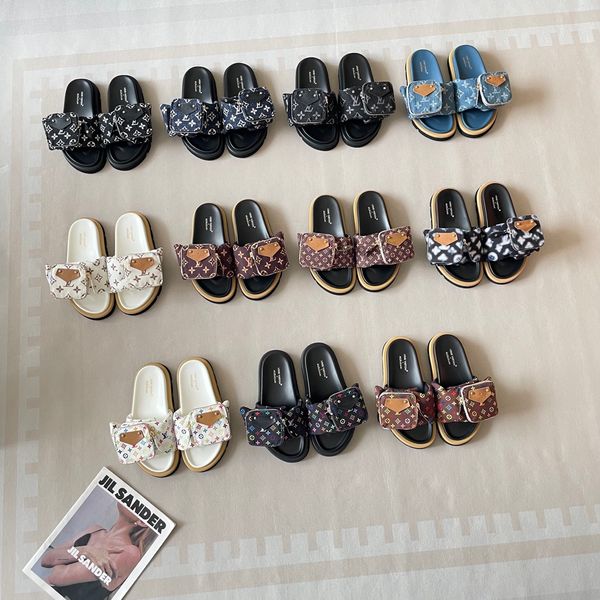 LV X Takashi Murakami Pool Pillow Comfort Mini Bag Decor Strap Platform Slide Sandals For Women Non Slip Thick Sole Casual Beach Vacation Slippers Multiple colors - Shoes & Accessories - dupehive