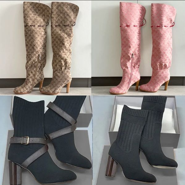 over the knee boots designer boots silhouette ankle boot heels shoes winter woman Fabric socks boots wedding party shoe big size eu43 684 50 - Shoes & Accessories - dupehive