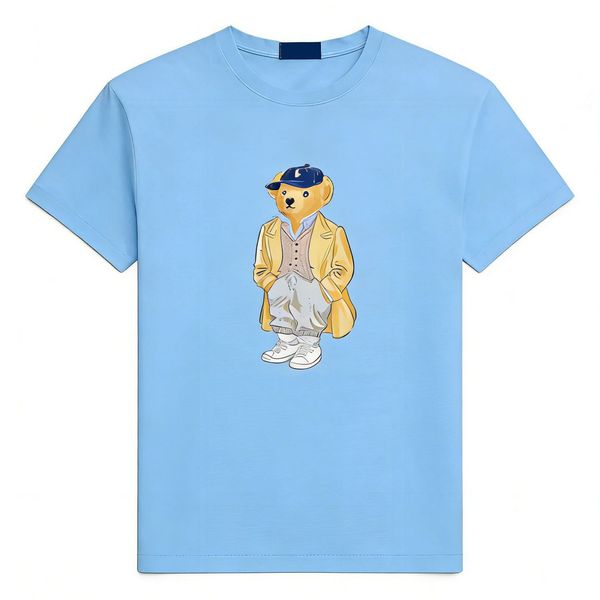 Woman Designer Bear Tshirt Spring Summer Women Cotton Tshirts Breathable Tops Fashion Short Sleeves Clothes Luxury Round Neck Tops - Apparel - dupehive