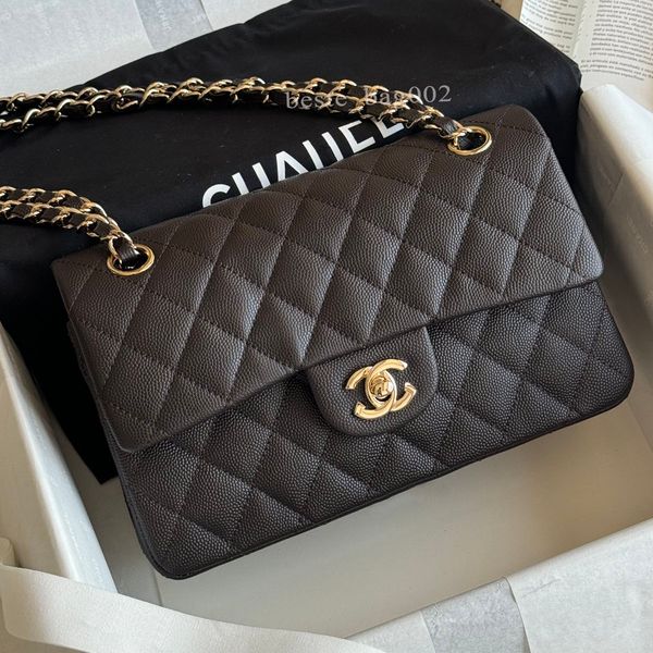 10A Caviar cf Classic Designer bags Shoulder Bag Sheepskin Women's Crossbody Bags Diamond Pattern Metal Chain Doube C Letters Flap Closure Handbag 25 bag tote bag 01 - Bags, Shoes & Accs - dupehive