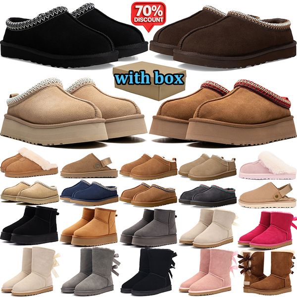 with box designer boots women winter tasman tazz slippers Goldenstar Evelina Clog australia snow fur boot platform booties mens comfortable warm shoes - Shoes & Accessories - dupehive