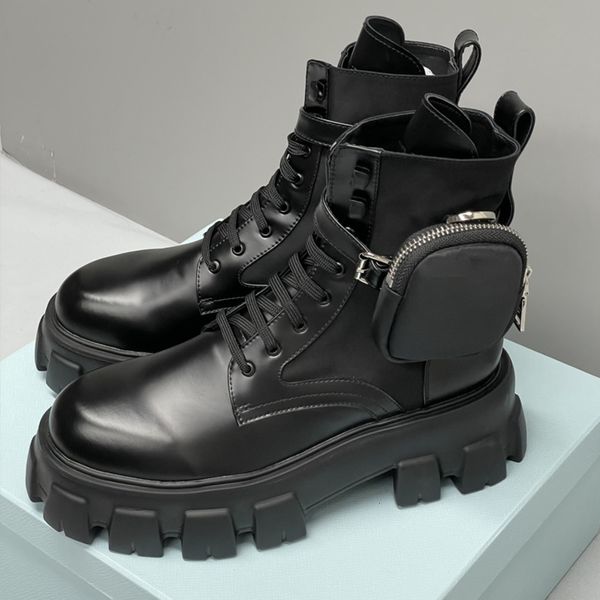 Designer Ankle Boots Women Rois Boots Platform Booties Leather And Suede Combat Knight Sneakers Trainers NO43 - Shoes & Accessories - dupehive