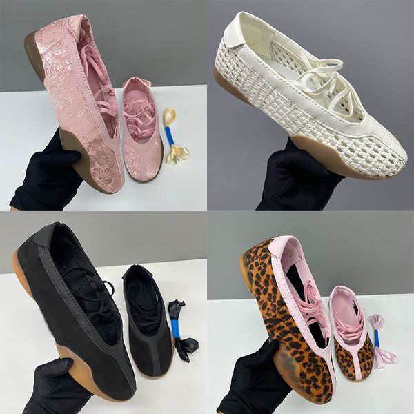 Women Ballerina New Taekwondo Mei Ballet Shoes Designer Sneakers Lace Up Soft Ballet Flats Mary Jane Flat Strape Leather Travel Daily Trainers 1161 - Shoes & Accessories - dupehive