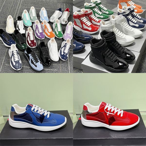2026 Top Quality Sneakers Luxury Plus Size EU49 Americas Cup Sneakers Men Women Patent Leather Mesh Lace Up Casual Outdoor Sport Trainers 53 - Shoes & Accessories - dupehive
