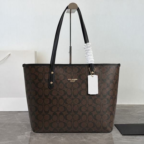 Designer Bag Shoulder Bag Luxury Bag Handbag New Styles Brown Large Capacity Canvas Tote Bag Underarm Bag Handbag High-Quality Classic Women's Leather Crossbody Bag - Bags, Luggage & Accessories - dupehive