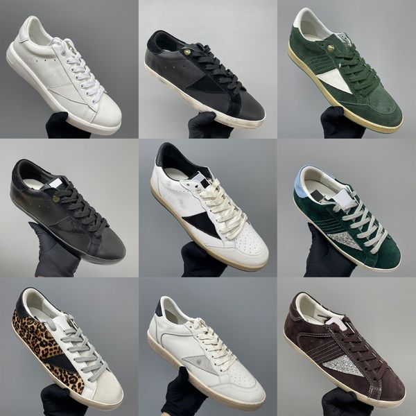 Men Women Designer Dirty Super Star Leather Sneakers Leopard Print Suede Leather Inner Height Increase Low Top Casual Training Sport Shoes Trainers Top Quality 1026 - Fashion Collection - dupehive