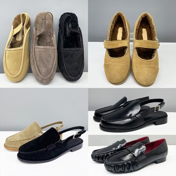 26P Women Designer Loafers Top Quality Slingback Shoes Leather Crystal Loafers Flats Woven Slippers Mules Sandals Party Dress Shoes Fashion Casual Office Flats 755 - Shoes & Accessories - dupehive