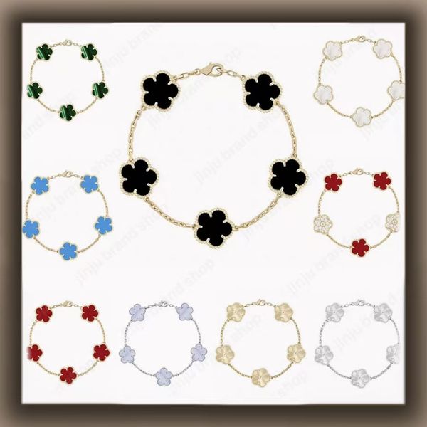 5 flower bracelet designer jewlery designer for women luxury clover bracelet sterling silver jewelry 925 diamond bracelet fashion braclet bracelet wholesale gift - Jewelry - dupehive