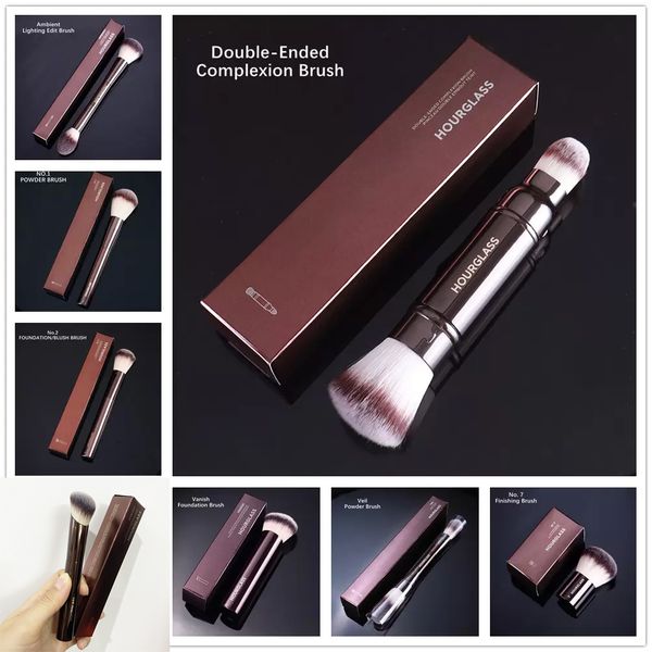 Hourglass Makeup Brushes Face Large Powder Blush Foundation Contour Highlight Concealer Blending FINISHING Retractable Kabuki Cosmetics Blender Tools Brush - Health & Beauty - dupehive