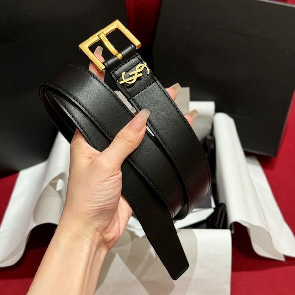 Belt designer belt for women10A genuine leather belts letter high quality daily matching birthday Christmas exquisite gift box - Fashion Accessories - dupehive