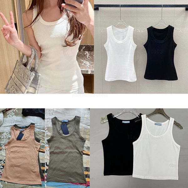 Designer tank top brands summer knitted women's t-shirt tops shirt high elasticity slim fit vest camis sexy sleeveless vest top braces tank - Apparel - dupehive