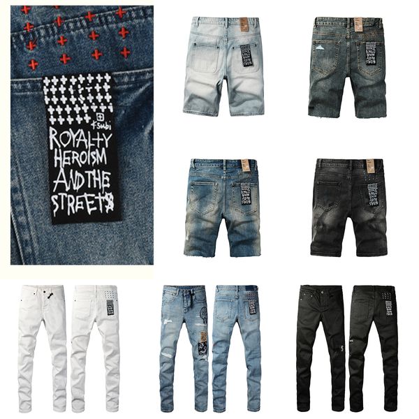 designer KSUBI jeans for mens jean ksubi short pants men trends distressed black ripped biker slim fit motorcycle sweatpants - Apparel - dupehive