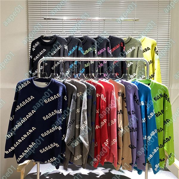 Famous Men Women Sweaters Fashion Mens Letter Pattern Casual Round Long Sleeve Sweaters Womens Hoodies 21 Colors Asian Size S-2XL - Apparel - dupehive