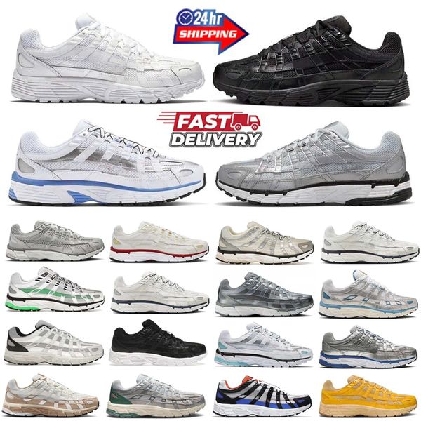 Casual Shoe Mens Women P6000 Shoes P 6000 Designer for Men Sneakers Black White Metallic Silver Gold Grey Racer Blue Womens Outdoor Sports Trainers 36-45 - Shoes & Accessories - dupehive
