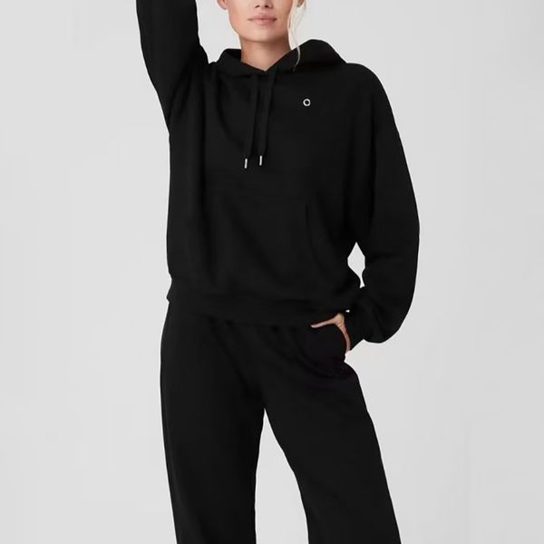 Womens Yoga Pants Hoodies Sweatshirt Designer Pant High Quality Womens Solid Color Yoga Sets High Waist Trousers Sportwear Sweatshirt Black Brown Gym Wear Size XS-L - Sports & Outdoors - dupehive